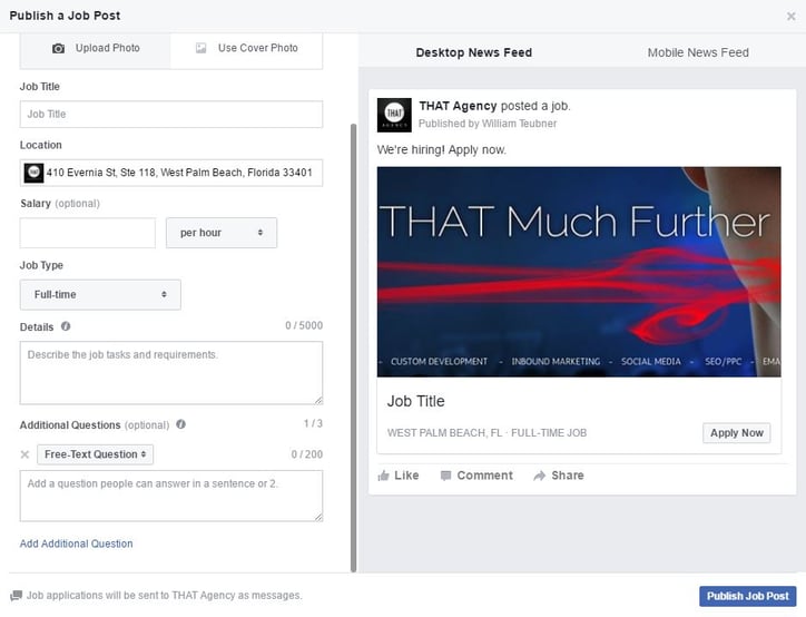 Digital Recruiting Using Facebook How to Create Job Postings